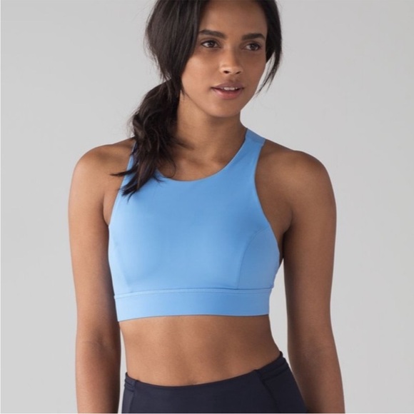 Lululemon Fast & Free Bra (Nulux) Aero Blue 10 EUC - Picture 1 of 9